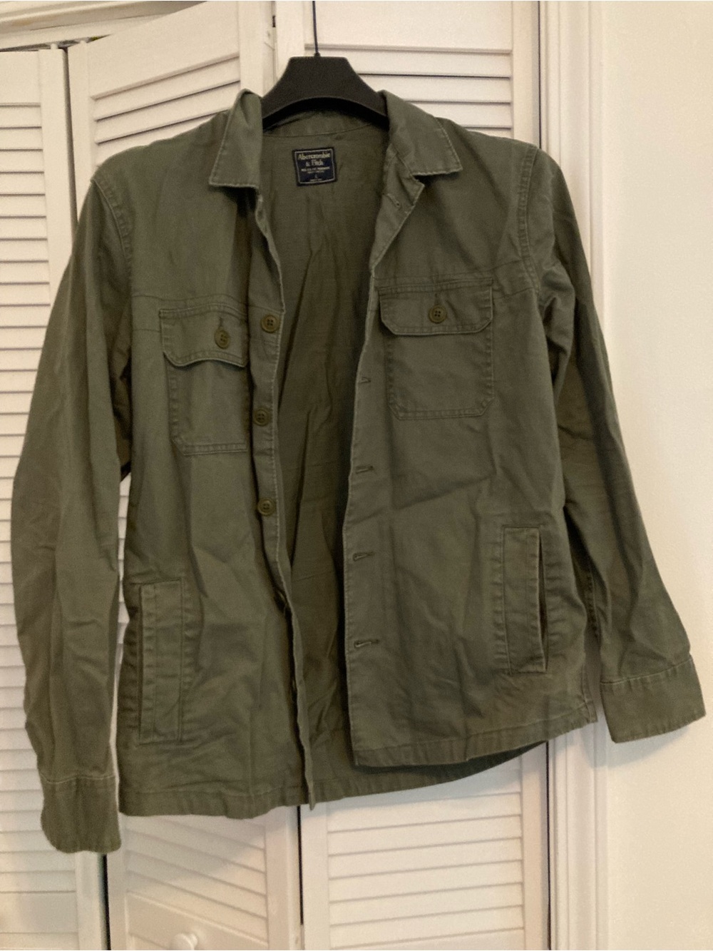 Abercrombie & Fitch Men’s Olive Military Green Field Shirt/Jacket